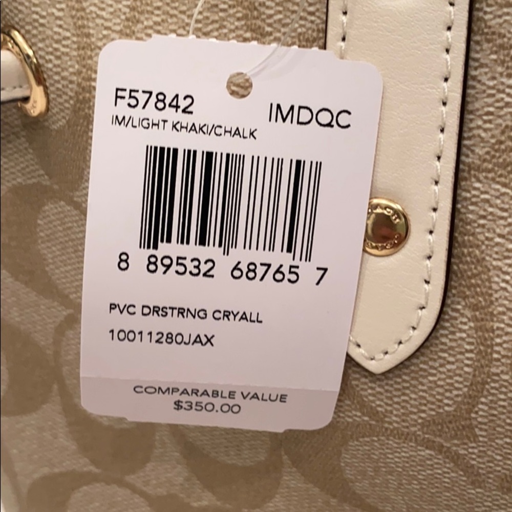 SOLD NWT Coach Drawstring Cryall Tote Bag - Picture 6 of 8